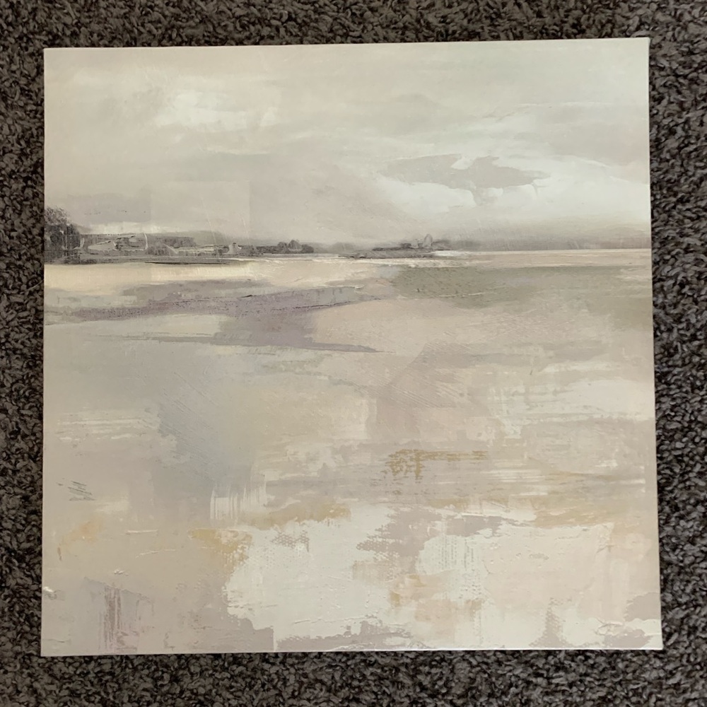 Hobby Lobby Moody Blossoms Modern Abstract Canvas Wall Decor 12"x12"